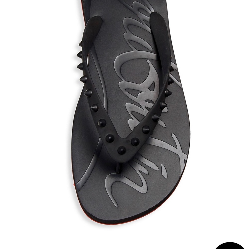 Christian Louboutin black flip flop/sandal size 39